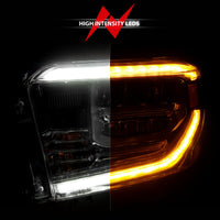 Thumbnail for ANZO 2014-2017 Toyota Tundra LED Crystal Headlights w/ Switchback Chrome Housing w/ DRL
