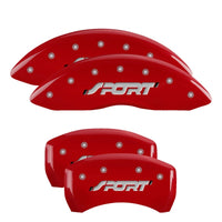 Thumbnail for MGP 4 Caliper Covers Engraved Front & Rear SPORT Red finish silver ch