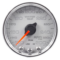 Thumbnail for Autometer Spek-Pro Gauge Water Temp 2 1/16in 300f Stepper Motor W/Peak & Warn Slvr/Chrm