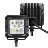 Thumbnail for Go Rhino Xplor Bright Series Cube LED Flood Light Kit (Surface/Threaded Stud Mount) 3x3 - Blk (Pair)