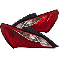 Thumbnail for ANZO 2010-2013 Hyundai Genesis LED Taillights Red/Clear