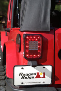Thumbnail for Rugged Ridge Led Tail Light Set Smoke 07-18 Jeep Wrangler