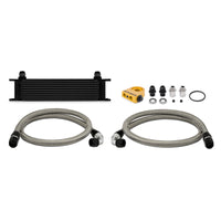 Thumbnail for Mishimoto Universal Thermostatic 10 Row Oil Cooler Kit - Black
