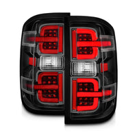 Thumbnail for ANZO 15-19 Chevy Silverado 2500HD/3500HD (Halgn Only) LED Tail Lights w/Black Light Bar & Clear Lens