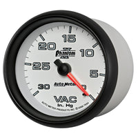 Thumbnail for AutoMeter Gauge Vacuum 2-5/8in. 30Inhg Mechanical Phantom II