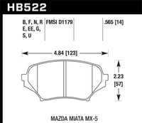 Thumbnail for Hawk 2006-2006 Mazda MX-5 Miata Club Spec HPS 5.0 Front Brake Pads