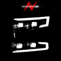 Thumbnail for ANZO 19-22 Chevrolet Silverado 1500 LED Proj HL w/Lgt Bar SwBk Seq. Blk w/In. Light - Passenger Side