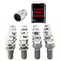 Thumbnail for McGard 5 Lug Hex Install Kit w/Locks (Radius Seat Bolt) M14X1.5 / 17mm Hex / 27.5mm Shank L - Chrome