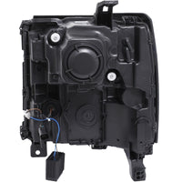 Thumbnail for ANZO 16+ Chevy Silverado 1500 Projector Headlights Plank Style Black w/Amber/Sequential Turn Signal