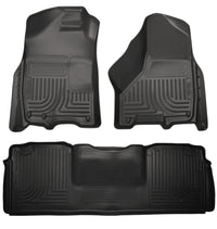Thumbnail for Husky Liners 10-12 Dodge Ram 2500/3500 Mega Cab WeatherBeater Combo Black Floor Liners
