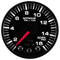 Thumbnail for Autometer Spek-Pro Gauge Nitrous Press 2 1/16in 1600psi Stepper Motor W/Peak & Warn Blk/Blk