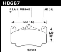 Thumbnail for Hawk 11-12 Porsche 911 Targa 4S HPS 5.0 Front Brake Pads