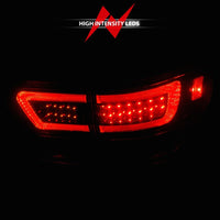 Thumbnail for ANZO 11-13 Jeep Grand Cherokee LED Taillights w/ Lightbar Black Housing/Clear Lens 4pcs