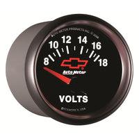 Thumbnail for Autometer GM Bowtie Black 2-1/16 Voltmeter 8-18V