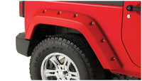 Thumbnail for Bushwacker 07-18 Jeep Wrangler Pocket Style Flares 2pc Fits 2-Door Sport Utility Only - Black