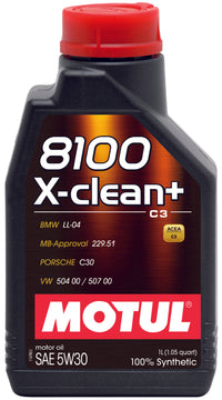 Thumbnail for Motul 1L Synthetic Engine Oil 8100 5W30 X-CLEAN - LL04- MB 229.51- 504.00-507.00