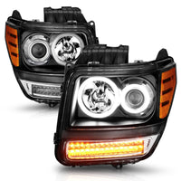 Thumbnail for ANZO 2007-2012 Dodge Nitro Projector Headlights w/ Halo Black (CCFL) G2