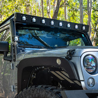 Thumbnail for Go Rhino 07-18 Jeep Wrangler JK WLF Windshield Light Mount Frame - Eight Cube Lights