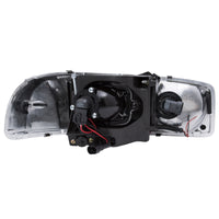 Thumbnail for ANZO 1999-2006 Gmc Sierra 1500 Projector Headlights w/ U-Bar Black