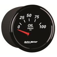 Thumbnail for Autometer Designer Black II 52mm 100 PSI Oil Pressure Gauge