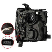 Thumbnail for AlphaRex 15-19 Chevy 2500HD PRO-Series Proj Headlights Plank Jet Blk w/Activ Light/Seq Signal/DRL