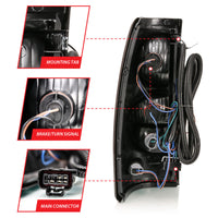Thumbnail for ANZO 2004-2007 Chevy Silverado Taillight Red/Clear Lens w/Black Trim (OE Replacement)