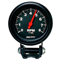 Thumbnail for Autometer Black 2-5/8 inch 8000 rpm Tachometer Mini Tach Gauge