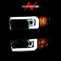 Thumbnail for ANZO 2015-2016 Chevrolet Silverado Projector Headlights w/ Plank Style Design Chrome w/ Amber