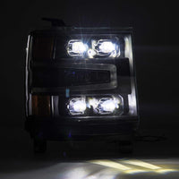Thumbnail for AlphaRex 16-18 Chevy 1500HD NOVA-Series LED Proj Headlights BK w/Actv Lgt/SeqSig & DRL (Req 810023)