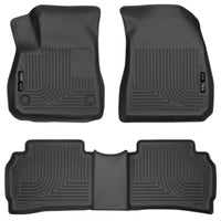 Thumbnail for Husky Liners 2016 Chevy Malibu Weatherbeater Black Front & 2nd Seat Floor Liners (Footwell Coverage)