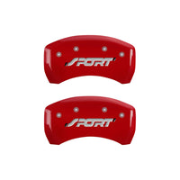 Thumbnail for MGP 4 Caliper Covers Engraved Front & Rear SPORT Red finish silver ch