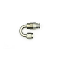 Thumbnail for DeatschWerks 6AN Female Swivel 180-Degree Hose End PTFE (Incl Olive Insert) - Anodized Matte Black