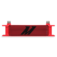 Thumbnail for Mishimoto Universal 10 Row Oil Cooler - Red