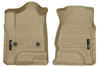 Thumbnail for Husky Liners 14 Chevrolet Silverado 1500/GMC Sierra 1500 WeatherBeater Tan Front Floor Liners