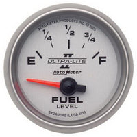 Thumbnail for Autometer Ultra-Lite II 2-1/16in 0 OHMS Empty / 90 OHMS Full Electronic Fuel Level Gauge
