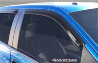 Thumbnail for Stampede 2009-2014 Ford F-150 Crew Cab Pickup Tape-Onz Sidewind Deflector 4pc - Smoke