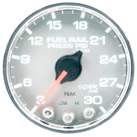 Thumbnail for Autometer Spek-Pro Gauge Rail Press 2 1/16in 30Kpsi Stepper Motor W/Peak & Warn Slvr/Chrm