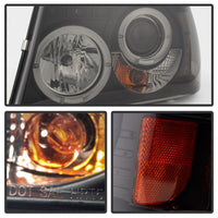 Thumbnail for Spyder Ford Ranger 01-11 1PC Projector Headlights LED Halo LED Blk Smke PRO-YD-FR01-1PC-HL-BSM