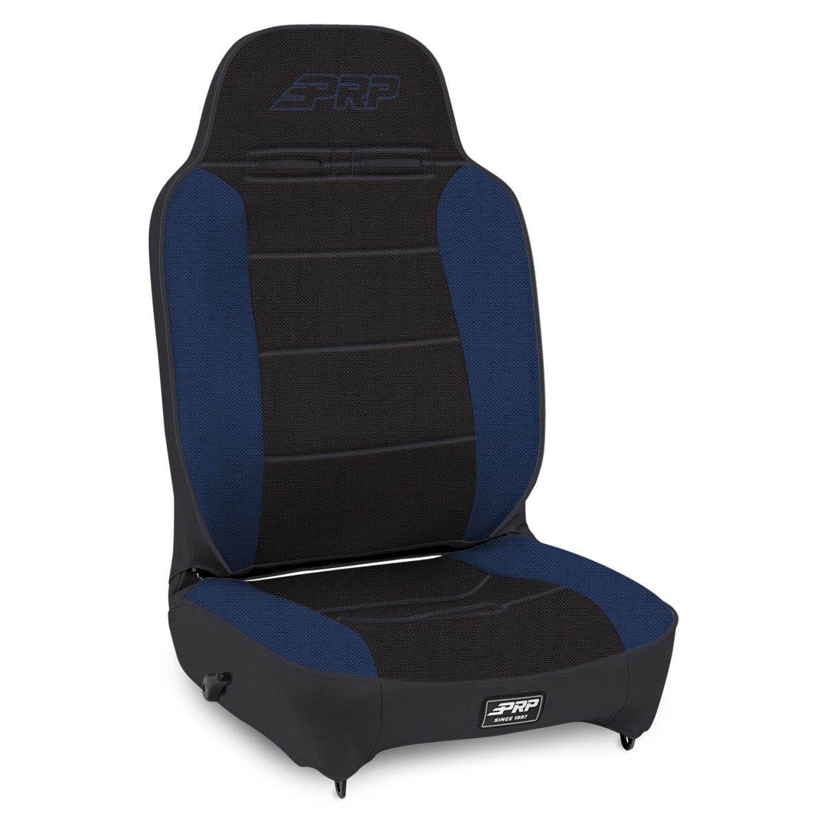 PRP Enduro High Back Reclining Suspension Seat (Driver Side) - Black / Blue