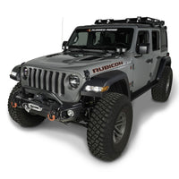 Thumbnail for Rugged Ridge Arcus Front Bumper Tube Overrider Black 18-20 Jeep Wrangler JL