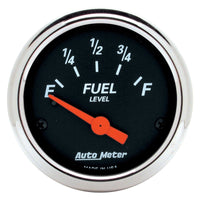 Thumbnail for AutoMeter Gauge Fuel Level 2-1/16in. 0 Ohm(e) to 30 Ohm(f) Elec Designer Black