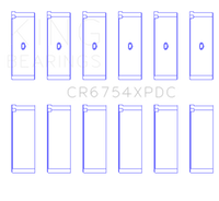 Thumbnail for King Toyota 2JZGE 2JZGTE 24v (Size STDX - Predoweled for Alum Rods) Coated Perf Rod Bearing Set