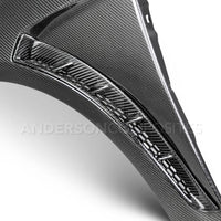 Thumbnail for Anderson Composites 2016+ Focus Type-GR Vented Carbon Fiber Fenders .04in Wider (Pair)