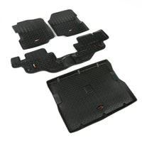 Thumbnail for Rugged Ridge Floor Liner Front/Rear/Cargo Black 1976-1995 Jeep Wrangler / CJ