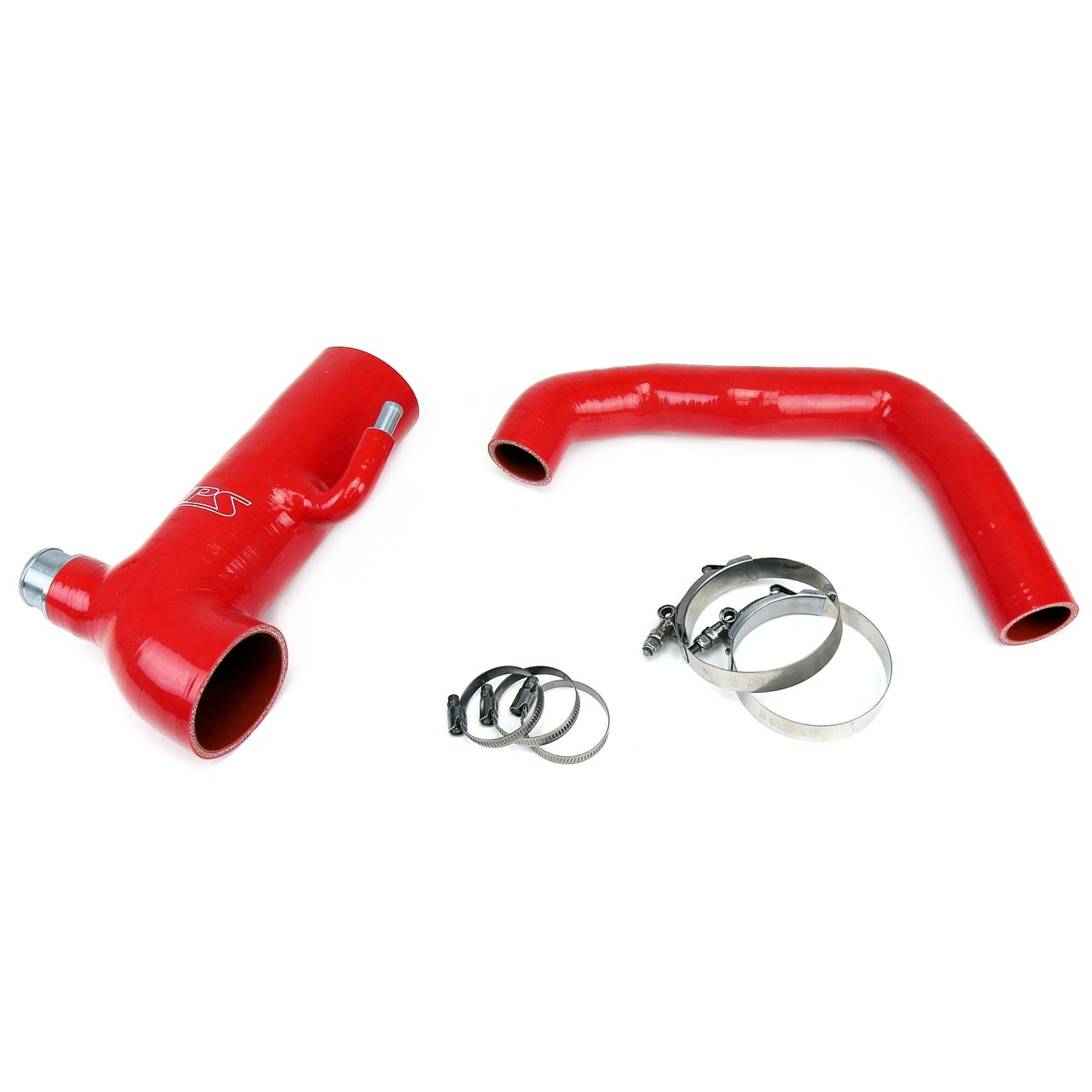HPS Red Reinforced Silicone Post MAF Air Intake Hose + Sound Tube 2pc Kit for Scion 13-16 FRS