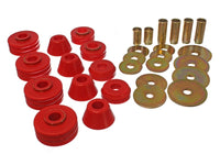 Thumbnail for Energy Suspension 73-80 GM 1/2 Ton C-10/C1500 Pick Up 2WD Red Body (Cab) Mount Set