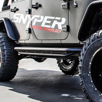 Thumbnail for Westin/Snyper 07-17 Jeep Wrangler Unlimited Triple Tube Rock Rail Steps - Textured Black