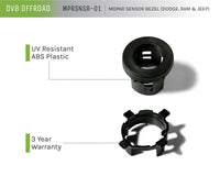 Thumbnail for DV8 Offroad Jeep/Dodge/RAM Front Bezel & Rear Clip Replacement Kit for MOPAR Sensors - Set of 4
