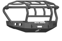 Thumbnail for Road Armor 17-20 Ford F-250 Stealth Front Winch Bumper w/Intimidator Guard - Tex Blk