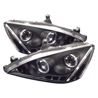 Thumbnail for Spyder Honda Accord 03-07 Projector Headlights LED Halo Amber Reflctr LED Blk PRO-YD-HA03-AM-BK